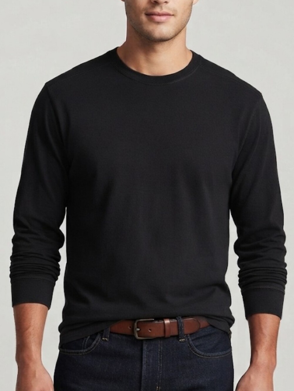 Sonoma Life Style Men's "New Black" Long Sleeve 100% Cotton Shirt Size XL NWT